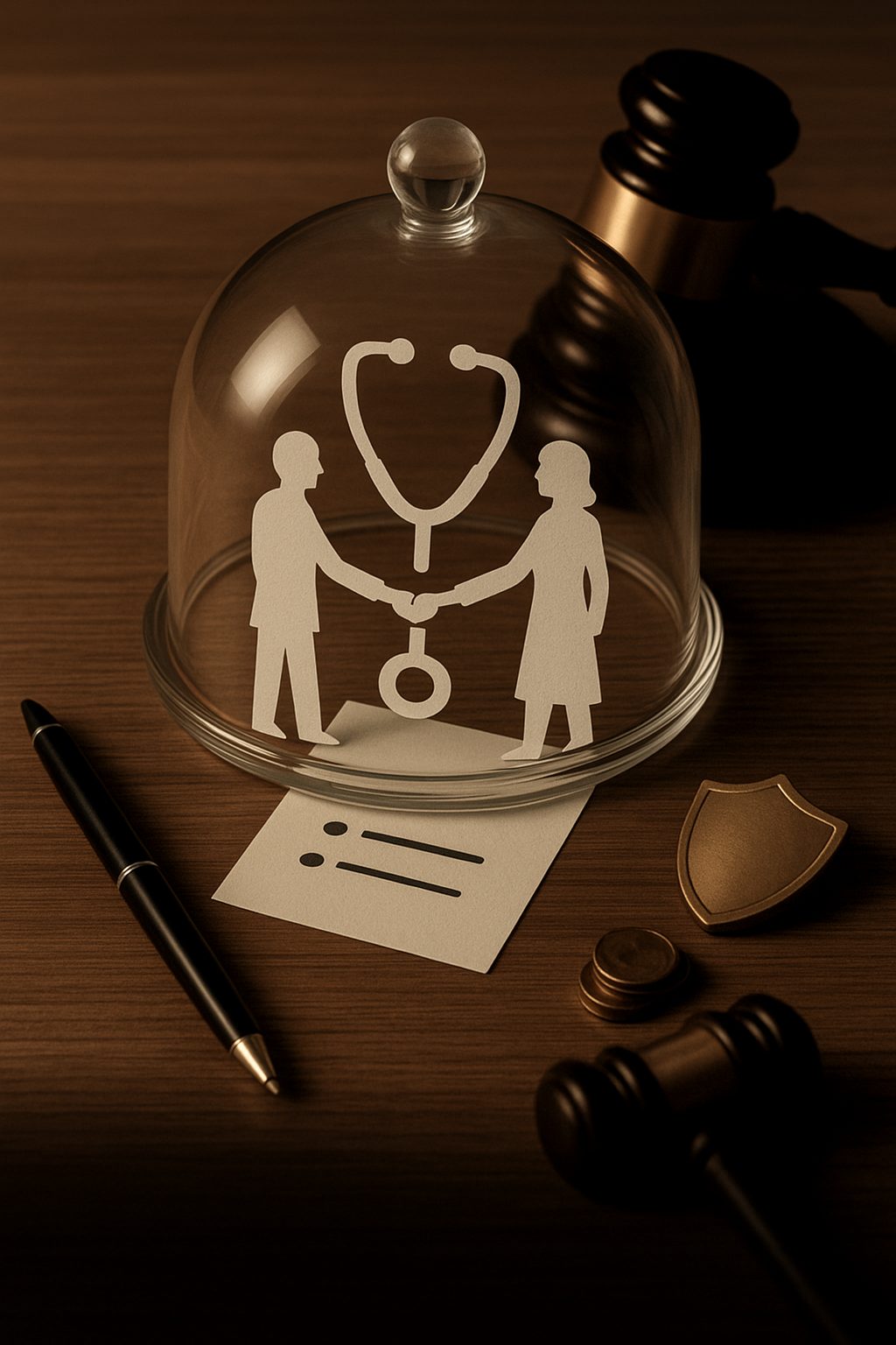 advogada especializada em direito à saúde analisando contrato de plano de saúde